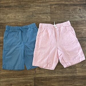 Blue and Pink Casual Shorts Set